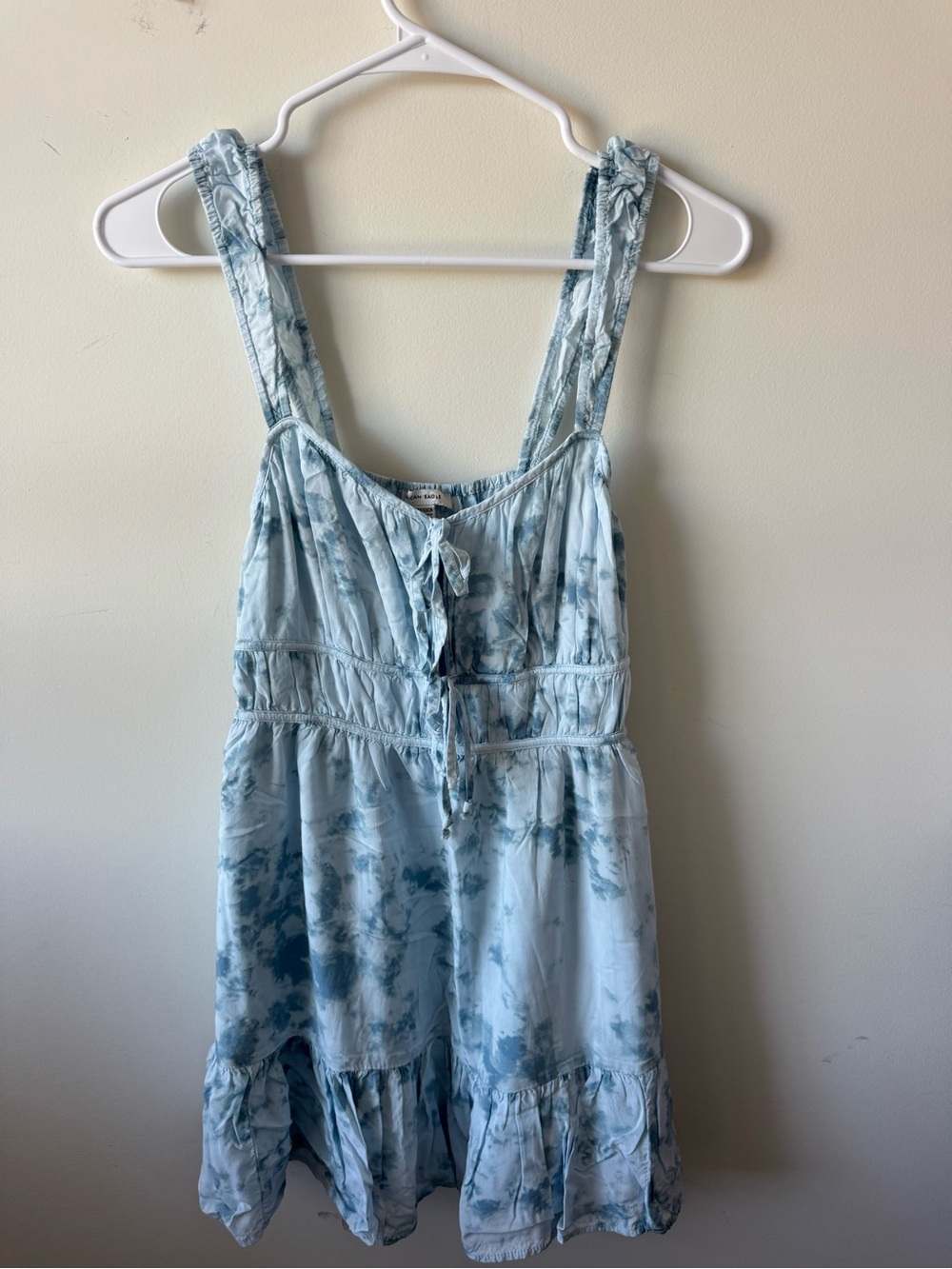 Blue Tie Dye Mini Dress